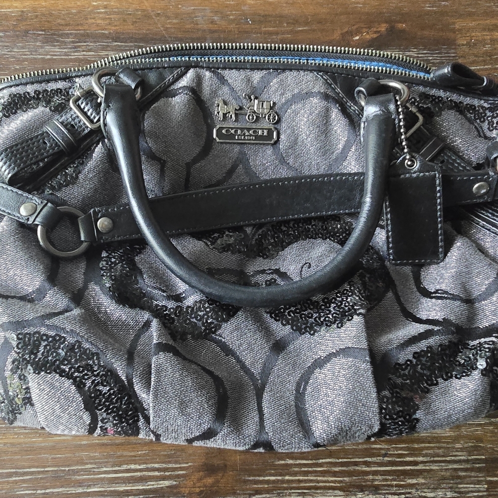 Coach Black and Gray Women's Bag